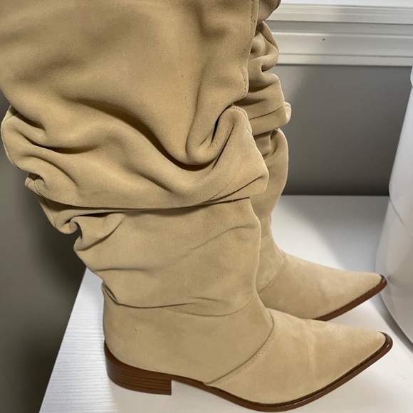 Tan Suede Knee High Boots Size 8 1/2 - Picture 8 of 8
